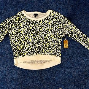 True Religion SNOW LEOPA NEON SW LEOPARD PULLOVER